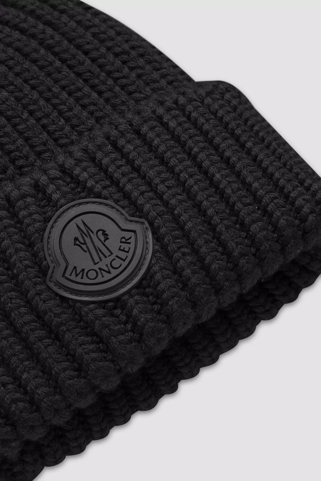Moncler Wool Beanie, Men, Black, Size: One Size In Black