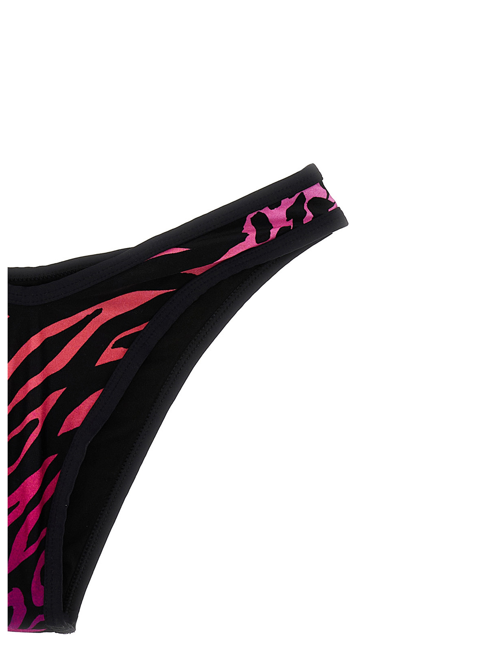Attico Gradient Animal Print Bikini In Black