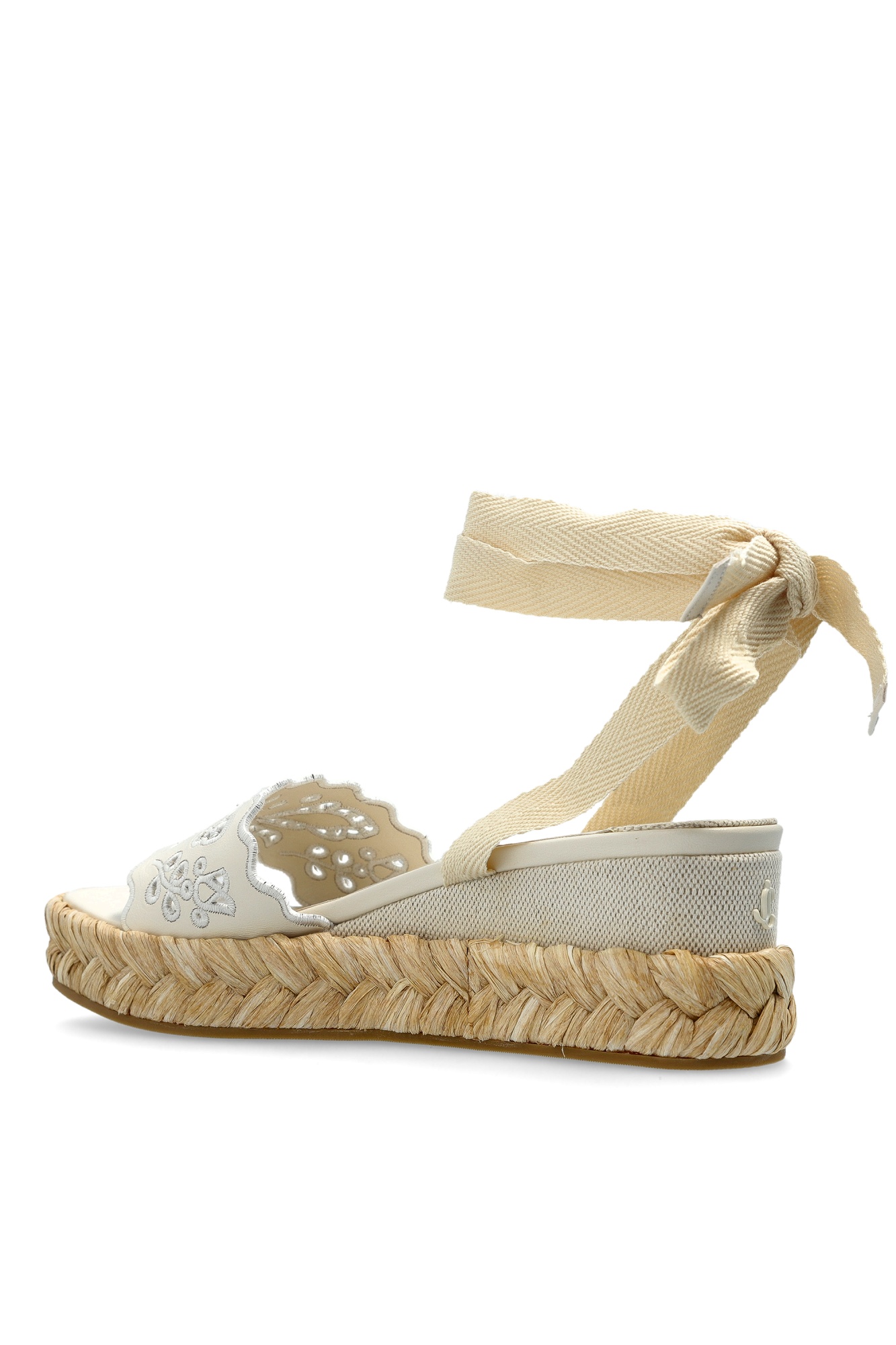 Jimmy Choo Arlee 60 Flatform Wedge Sandals In White