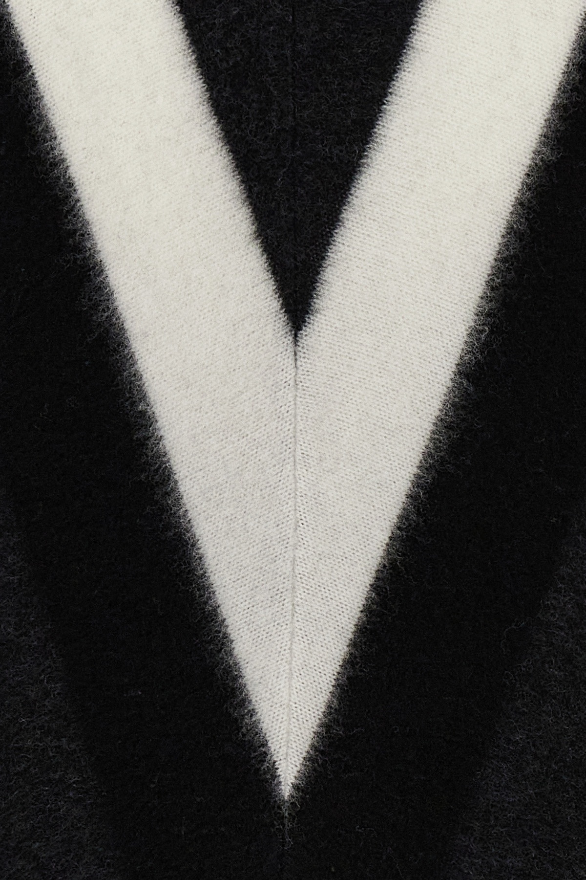 Saint Laurent Turtleneck Geometric Pattern Sweater In Black