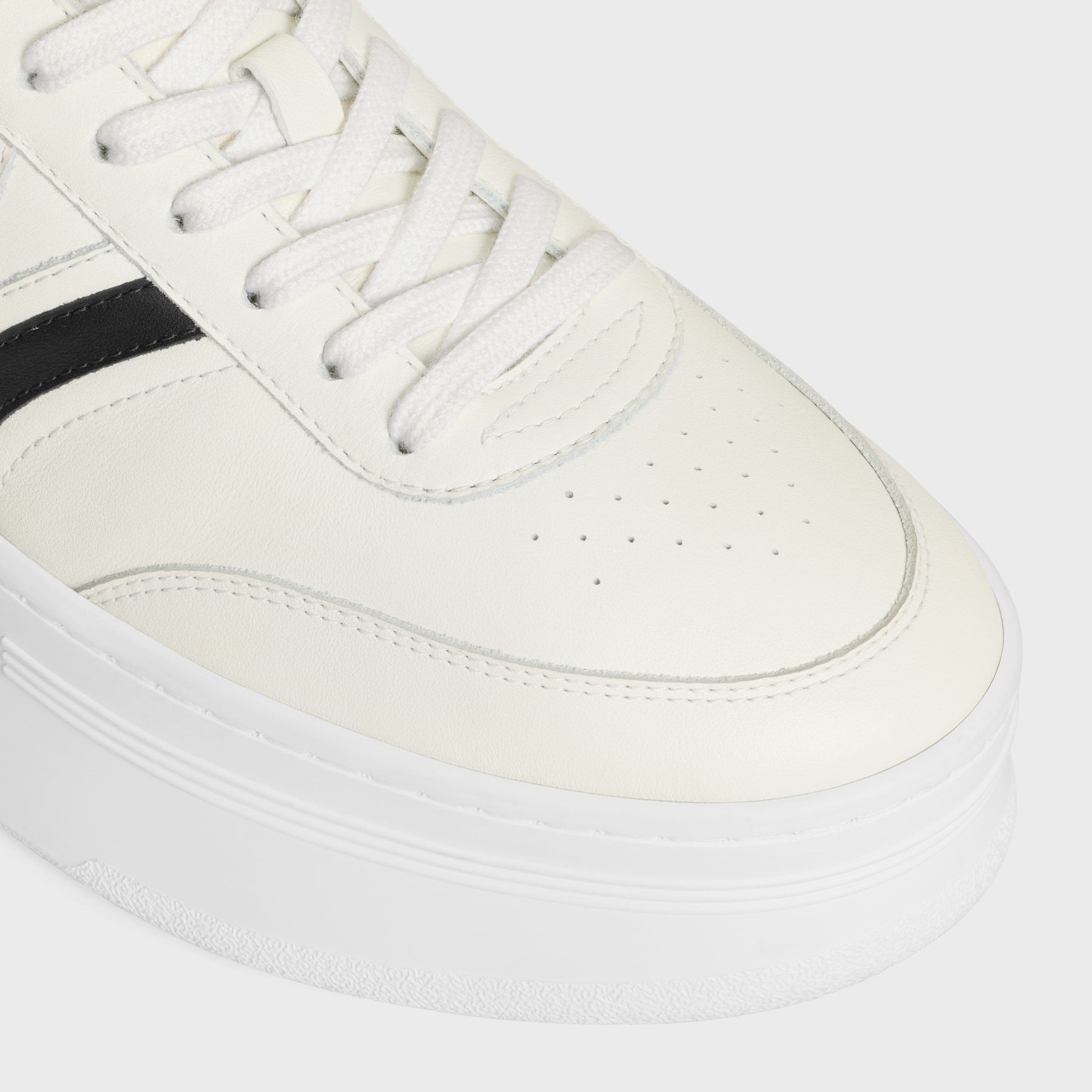 Celine - Block Sneakers With Back Triomphe And Wedge Outsole In Calfskin In Multi