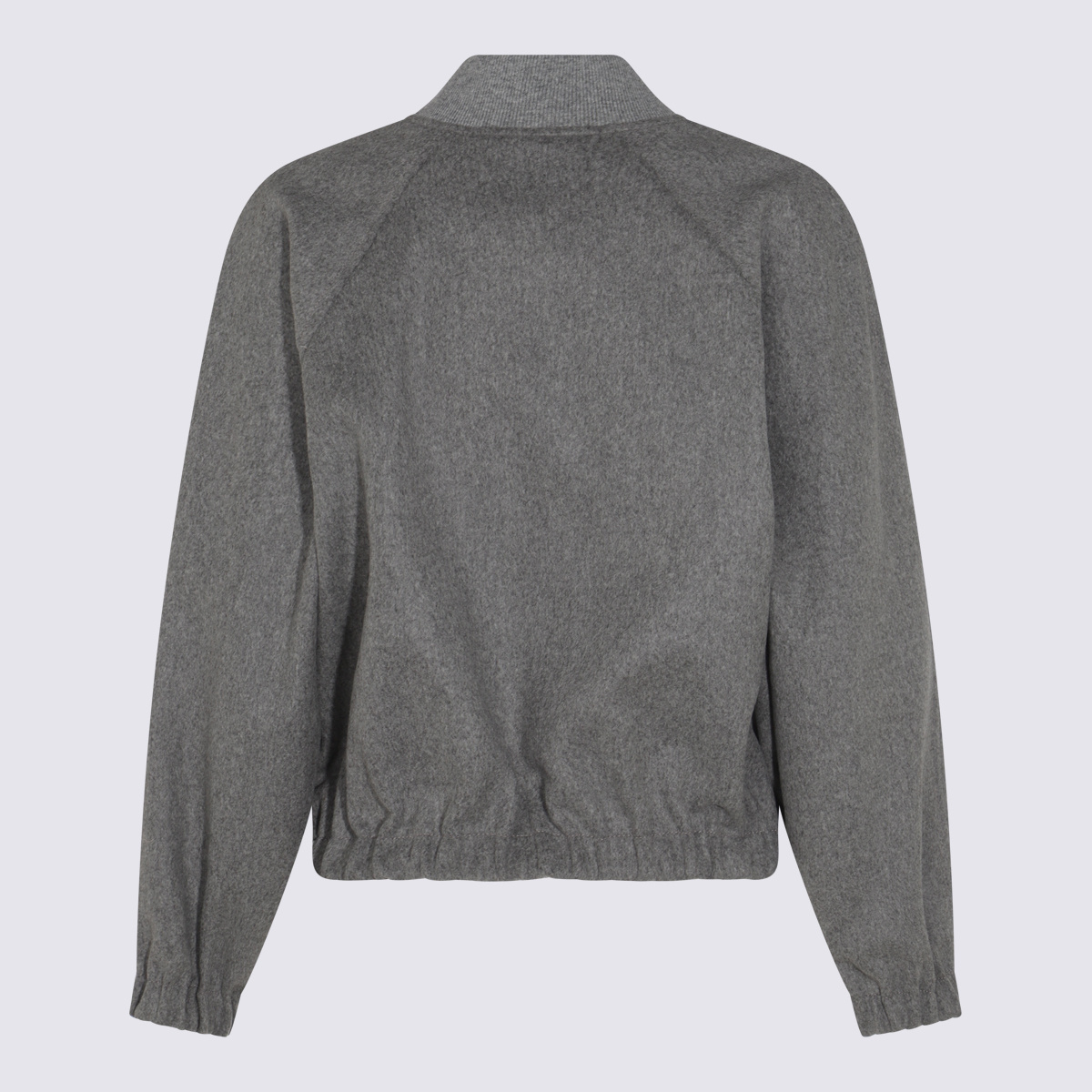 Fabiana Filippi Casual Jacket With Elastic Hem And Side Pockets In Gray