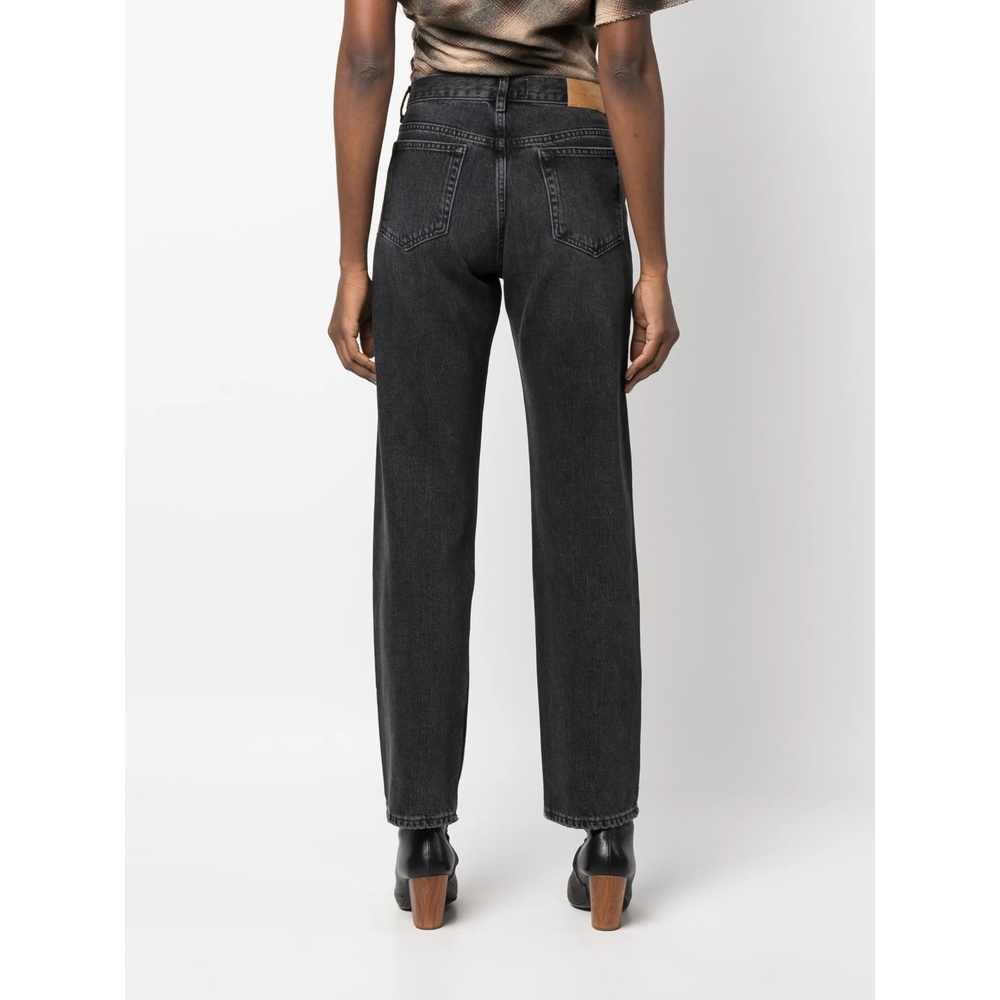 Samsoe & Samsoe Five-pocket Denim Trousers In Gray