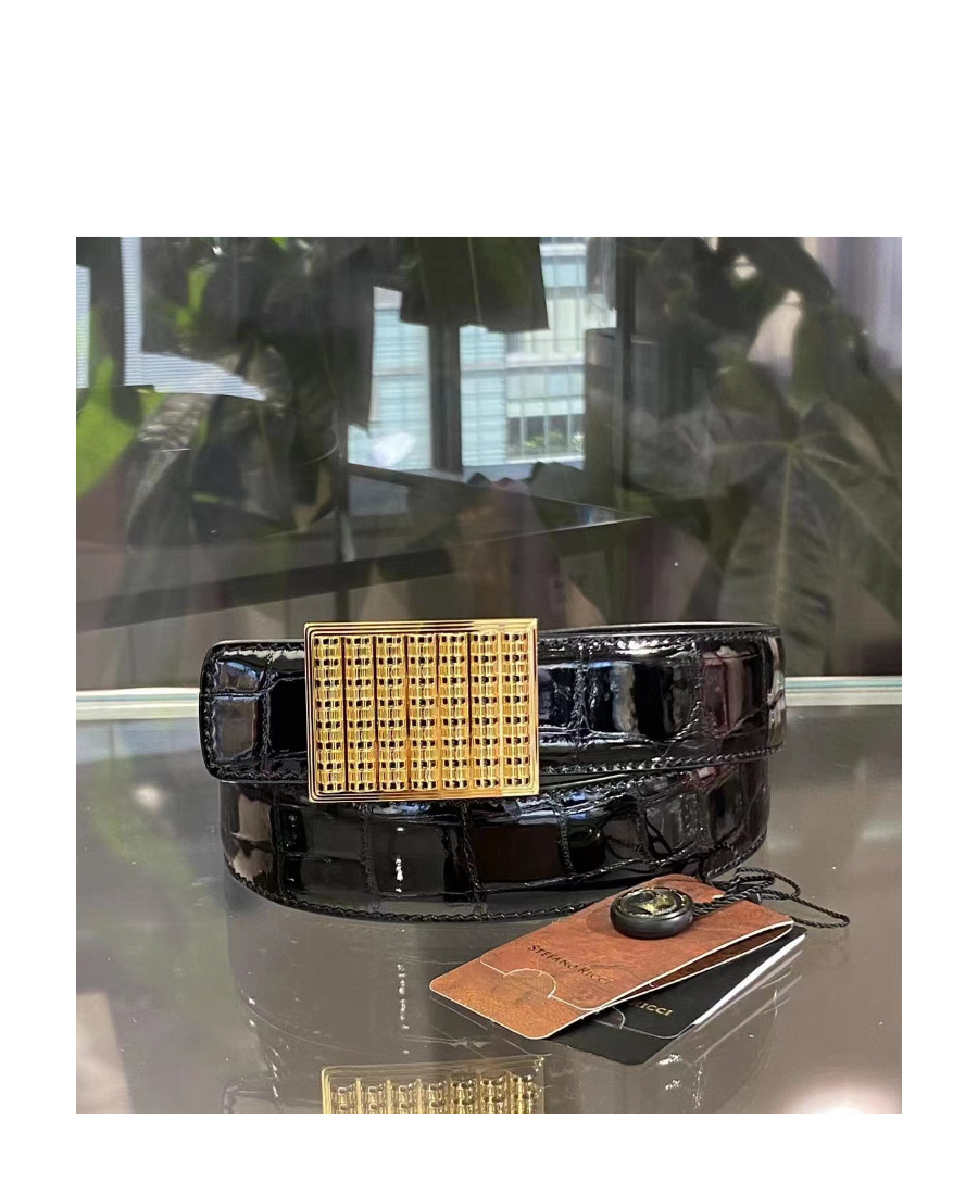 Stefano Ricci Logo Belt In Black