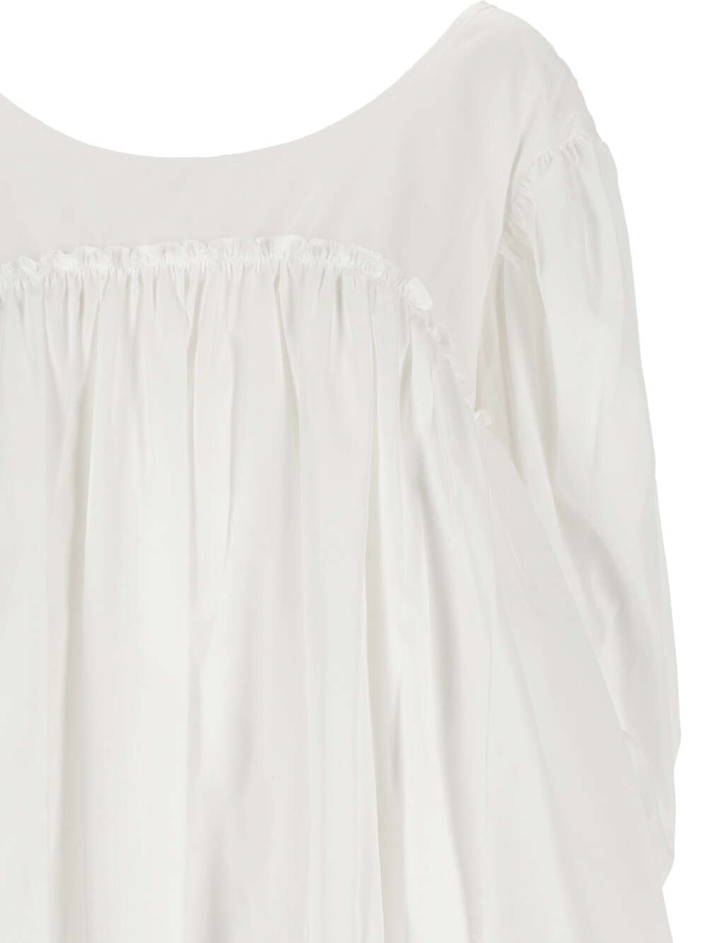 Simone Rocha Round-collar Long-sleeved Dress In White