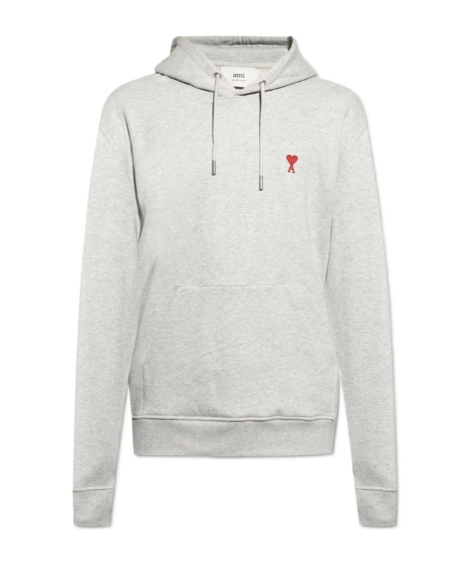 Ami Alexandre Mattiussi Long-sleeved Hooded Hoodie In White