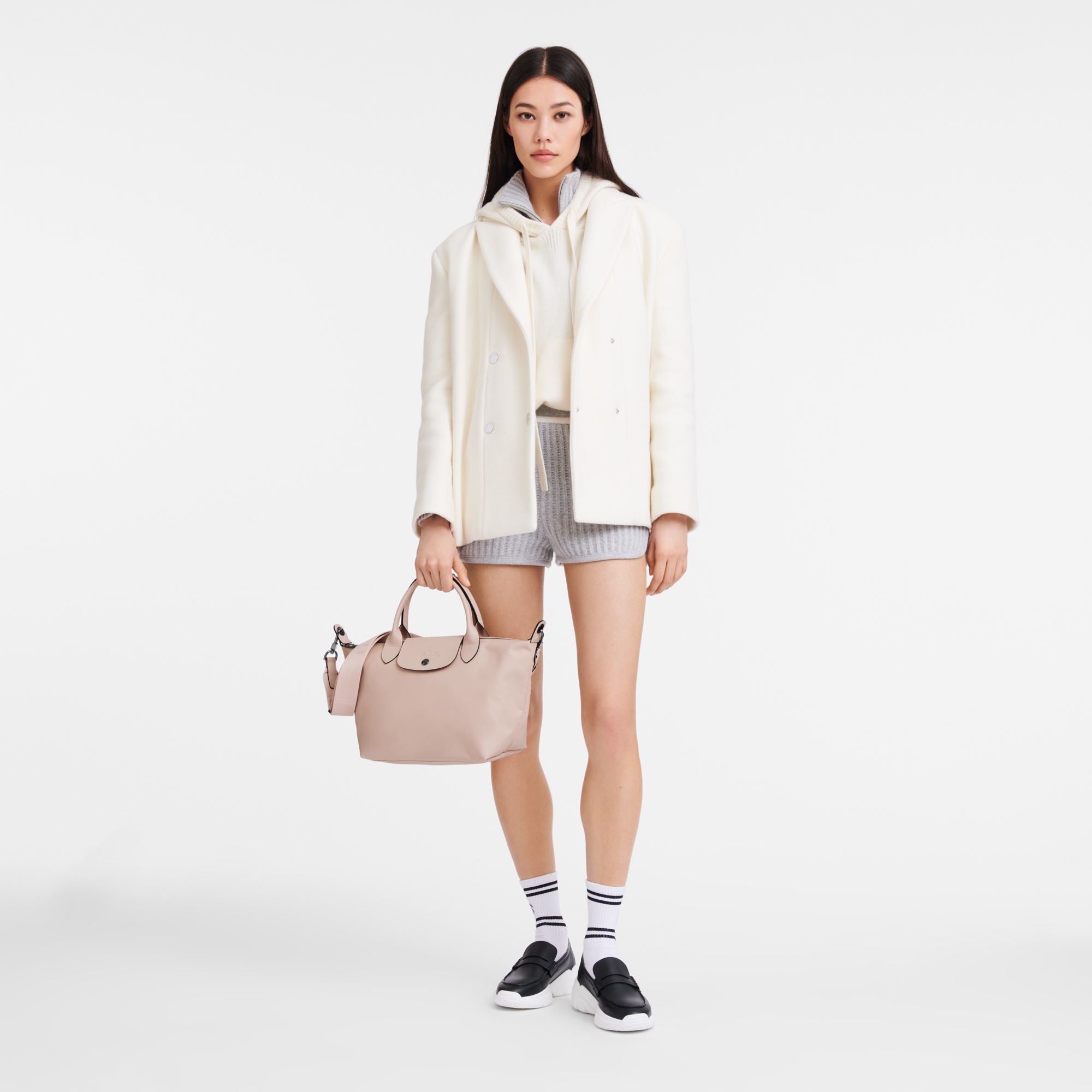 Longchamp Le Pliage Xtra Leather Coin Purse In Pink