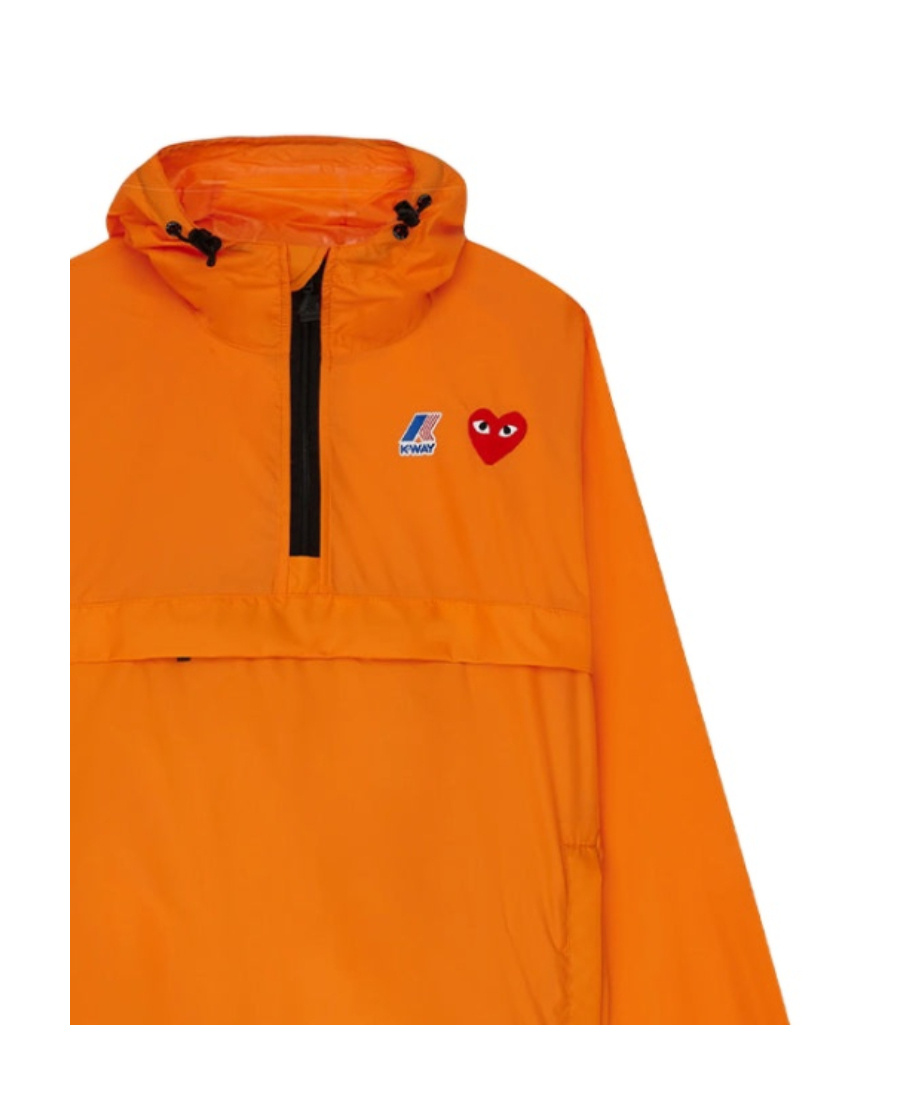 Comme Des Garçons Play X K-way Pullover Hooded Jacket