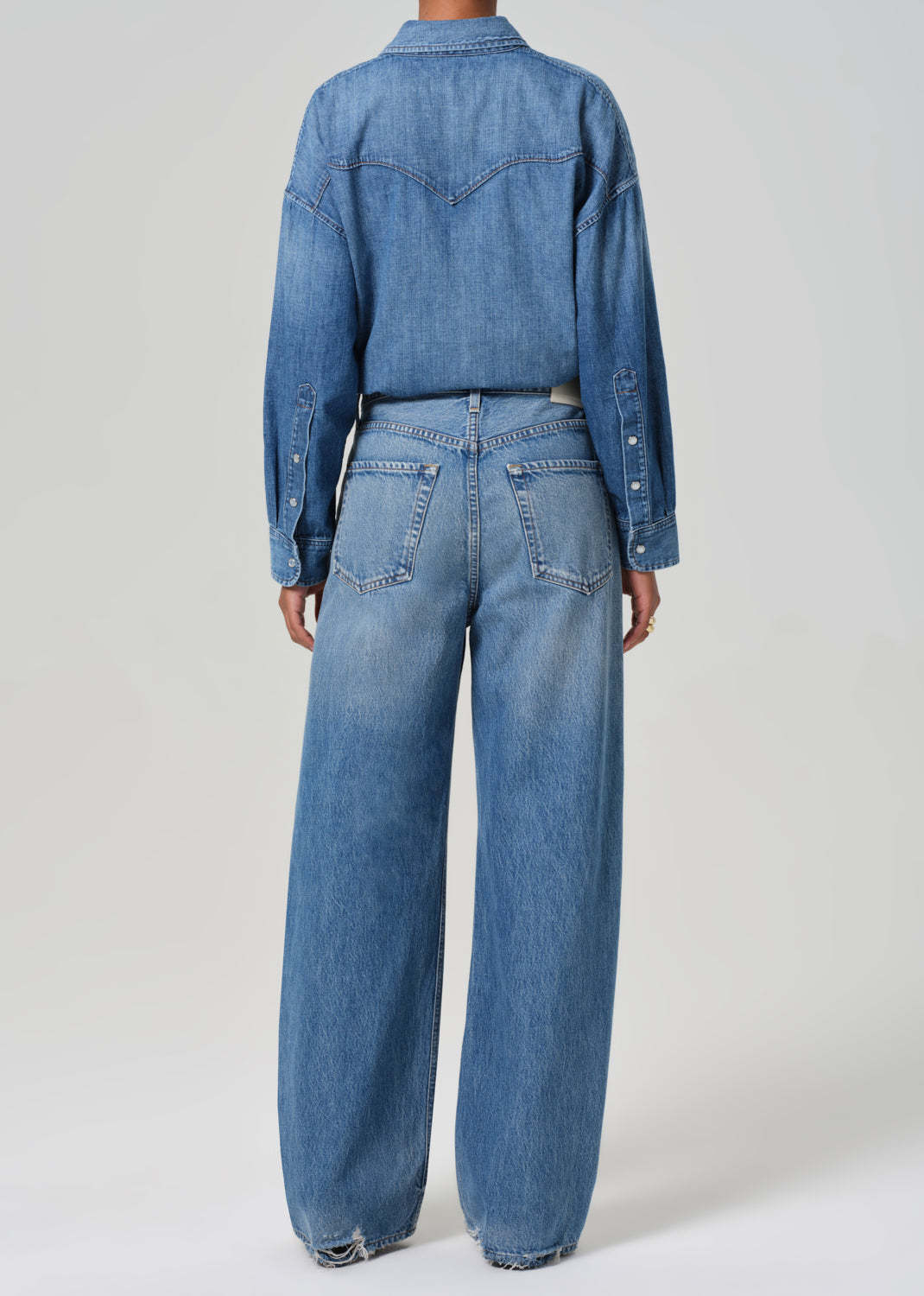 Citizen Of Humanity Ayla Raw-hem Baggy Jeans In Blue