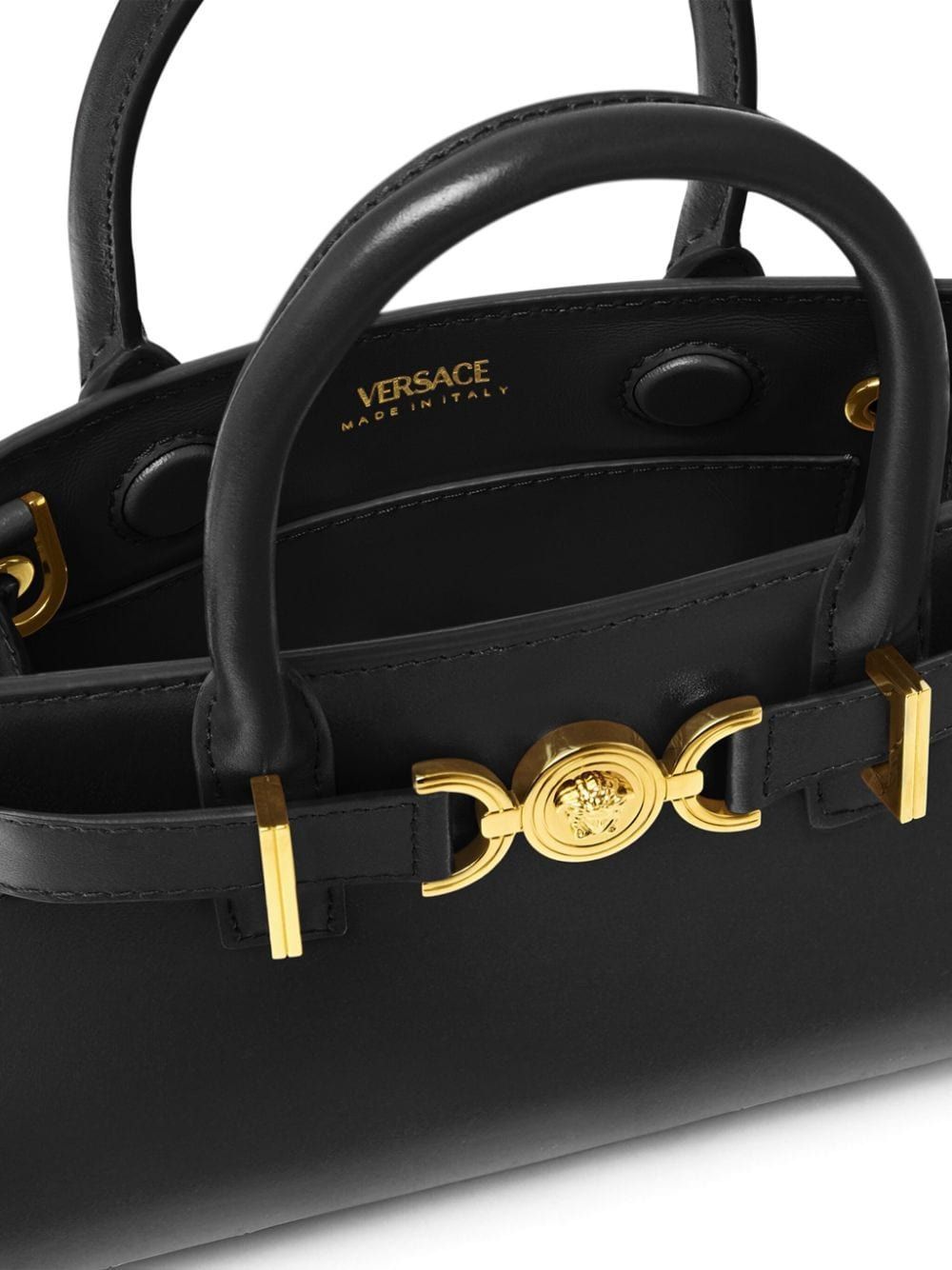 Versace Mini Medusa 95 Tote Bag In Black