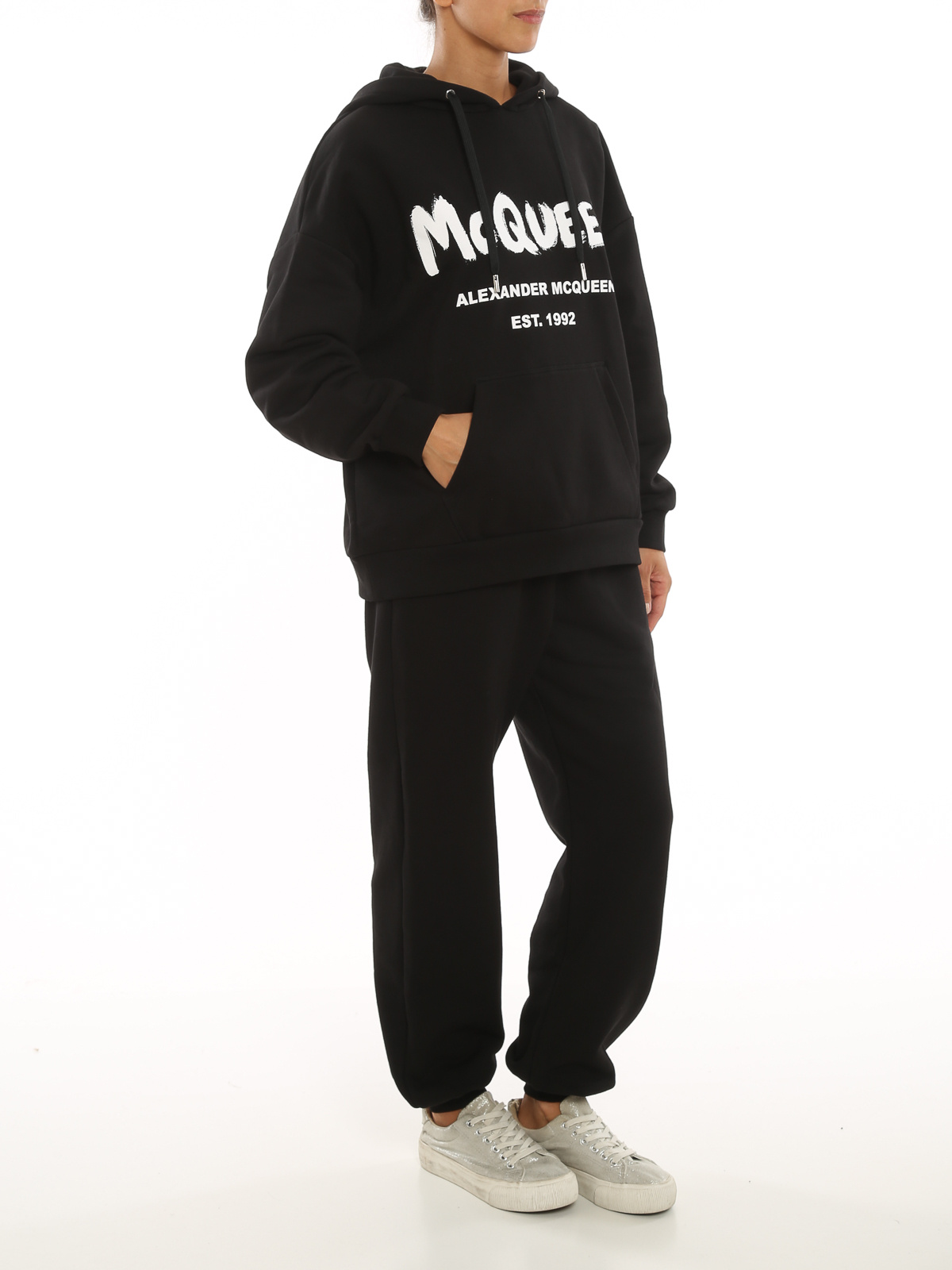 Alexander Mcqueen Logo-print Track Pants In Black