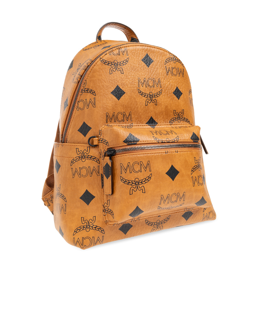 Mcm Small Stark Backpack In Brown