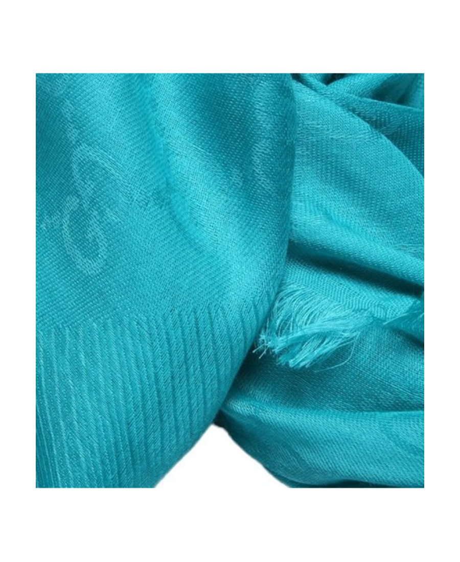 Gucci Logo Gg Jacquard Scarf In Green