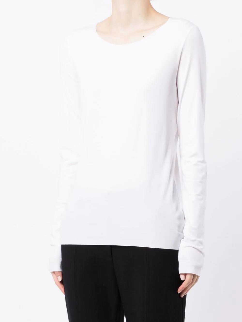 Wolford Crew Neck Long-sleeved Jumper In White