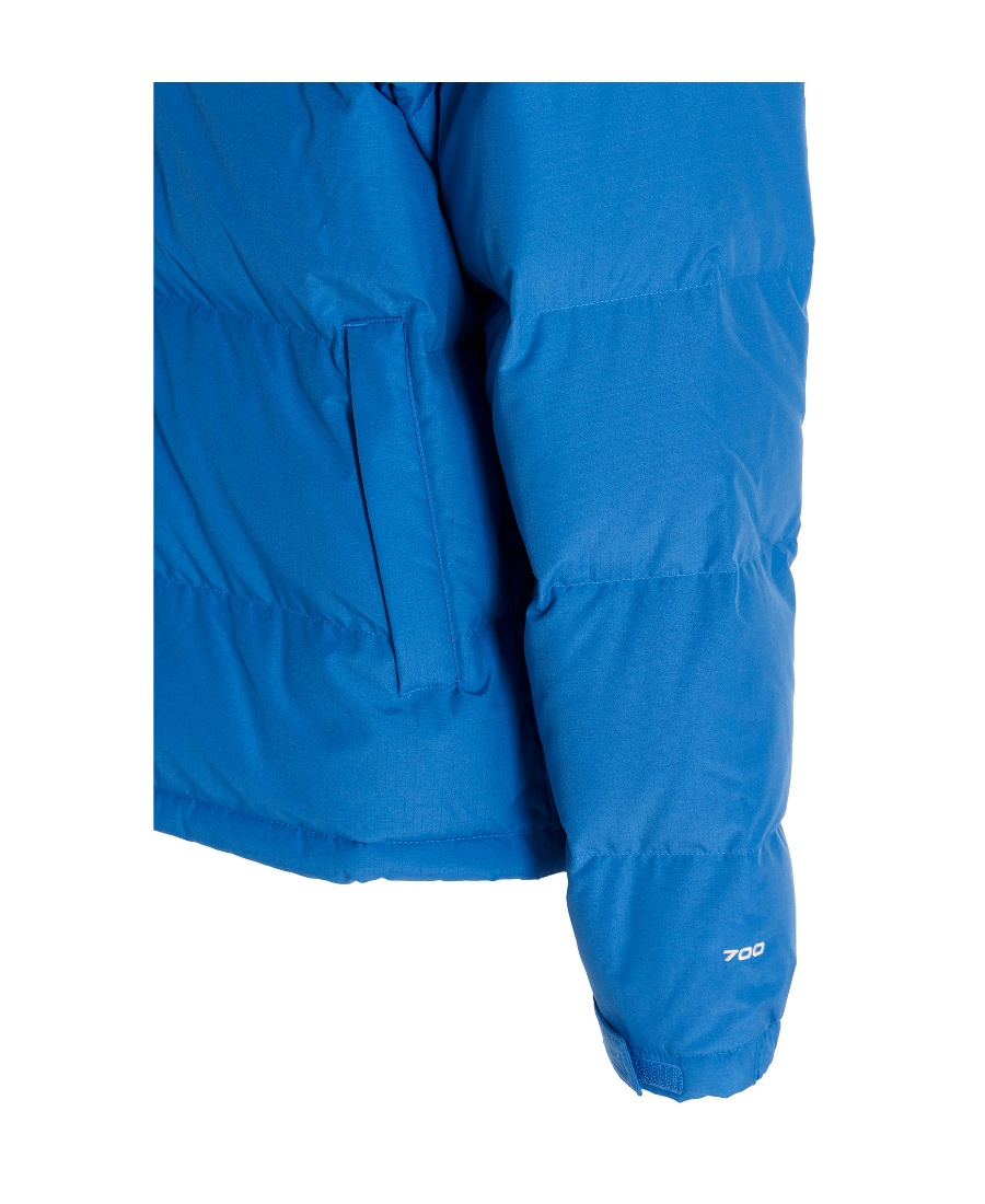 The North Face Logo Down Jacket In Blue