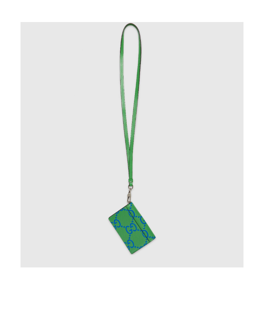Gucci Gg-embossed Cardholder In Green