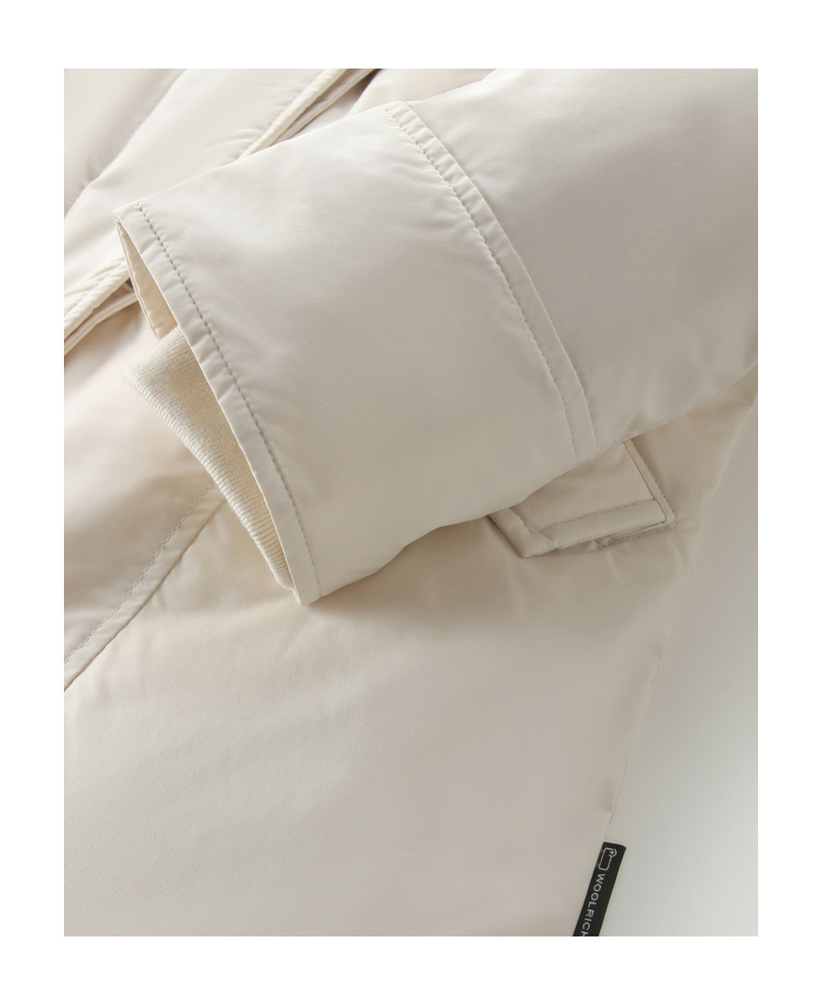 Woolrich Hooded Padded Coat In White