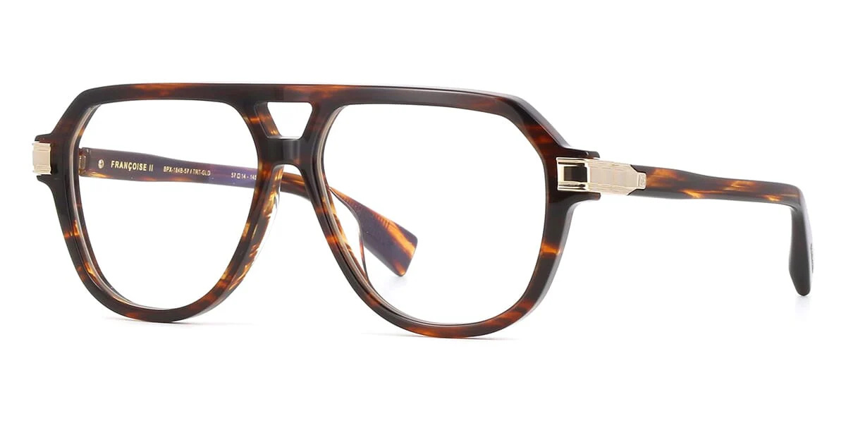 Balmain Pilot-frame Glasses In Brown