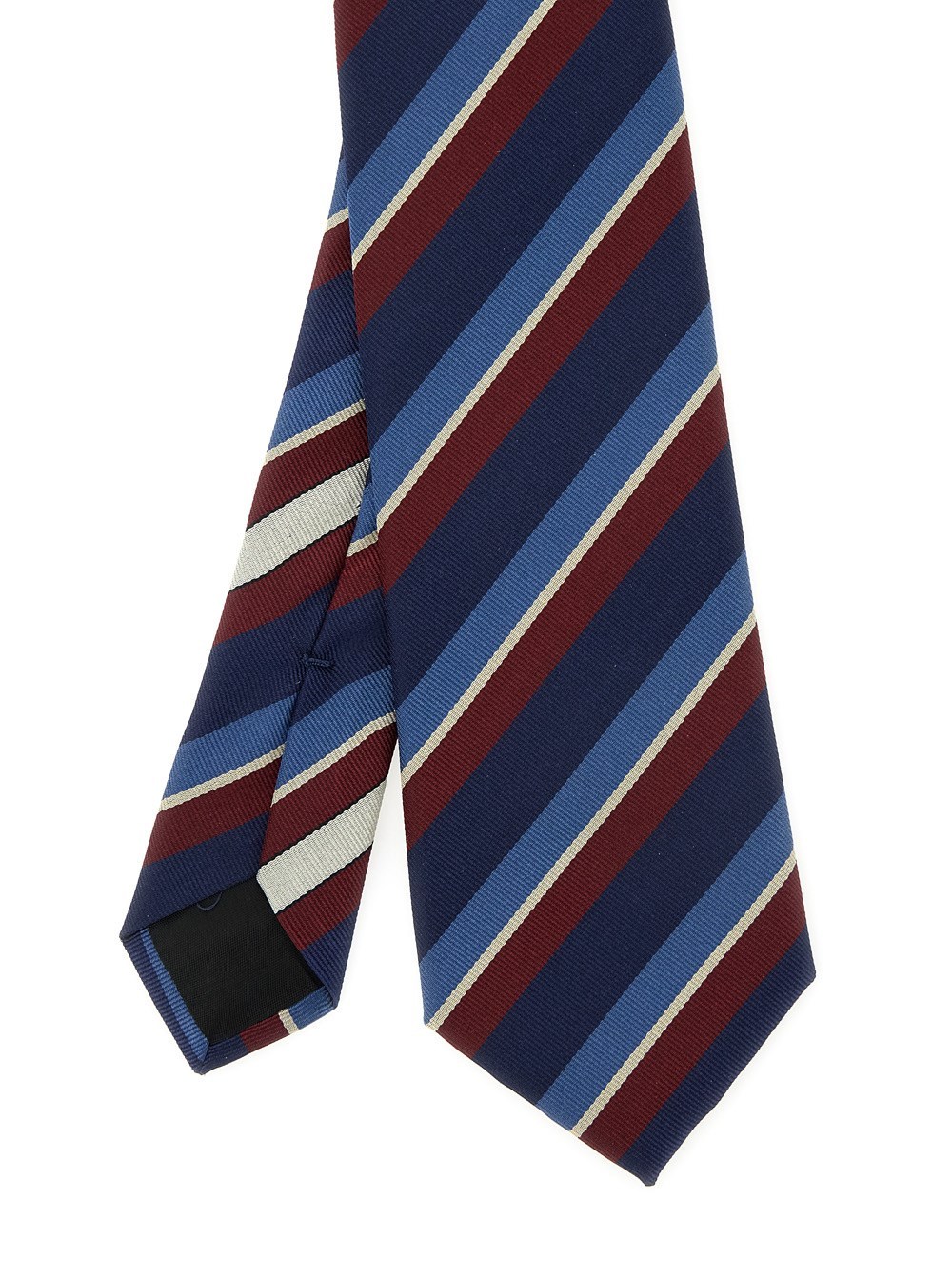 Valentino Striped Tie In Blue