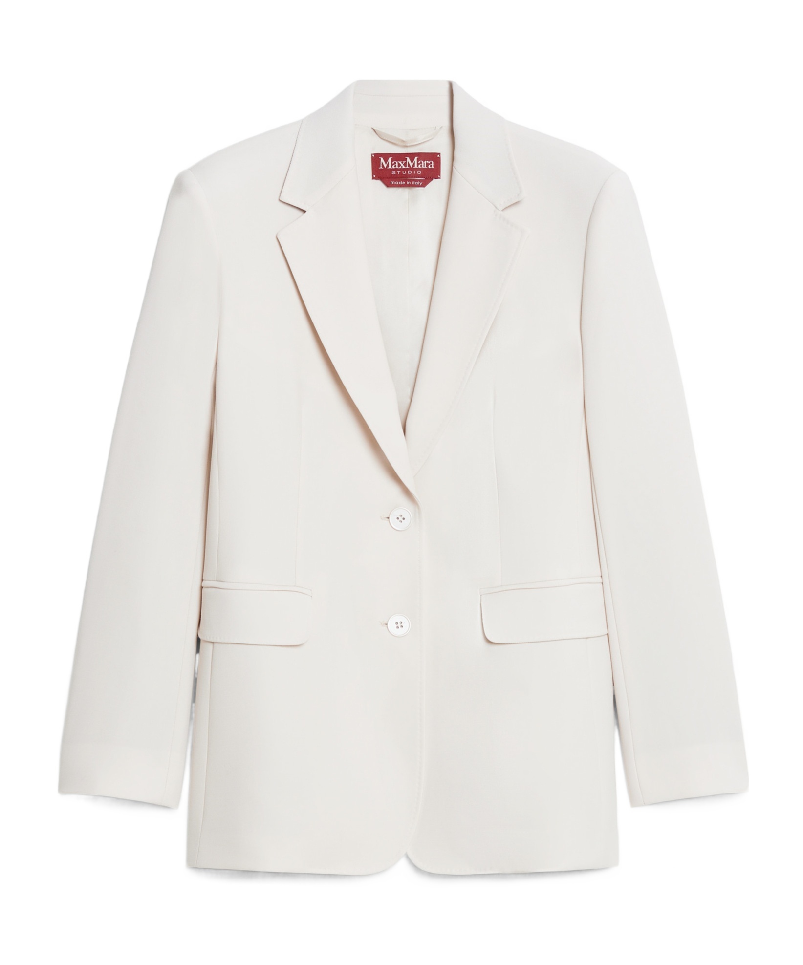 Max Mara Single-breasted Wool Blazer In White