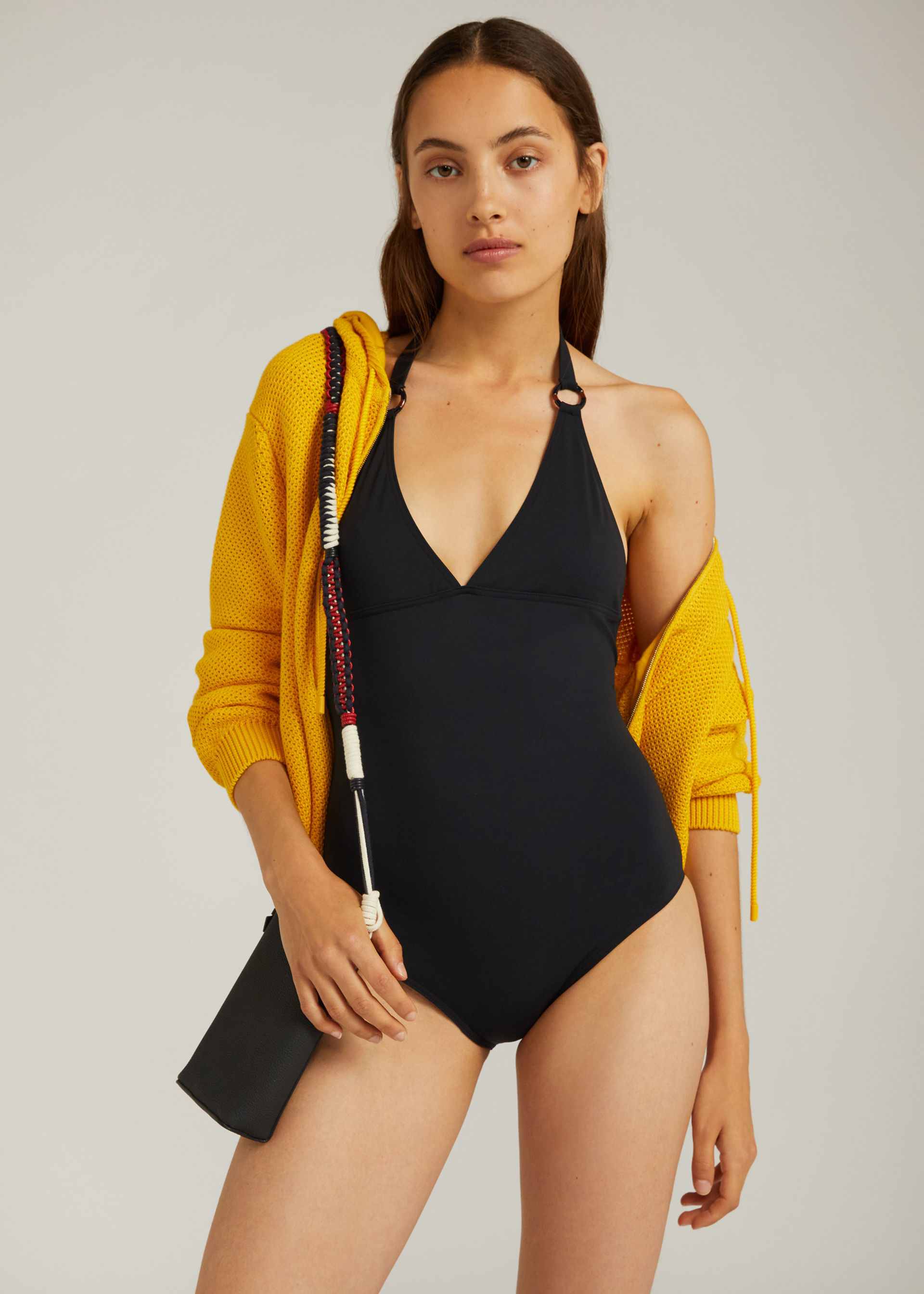 Loro Piana Logo One-piece Swimsuit In Black