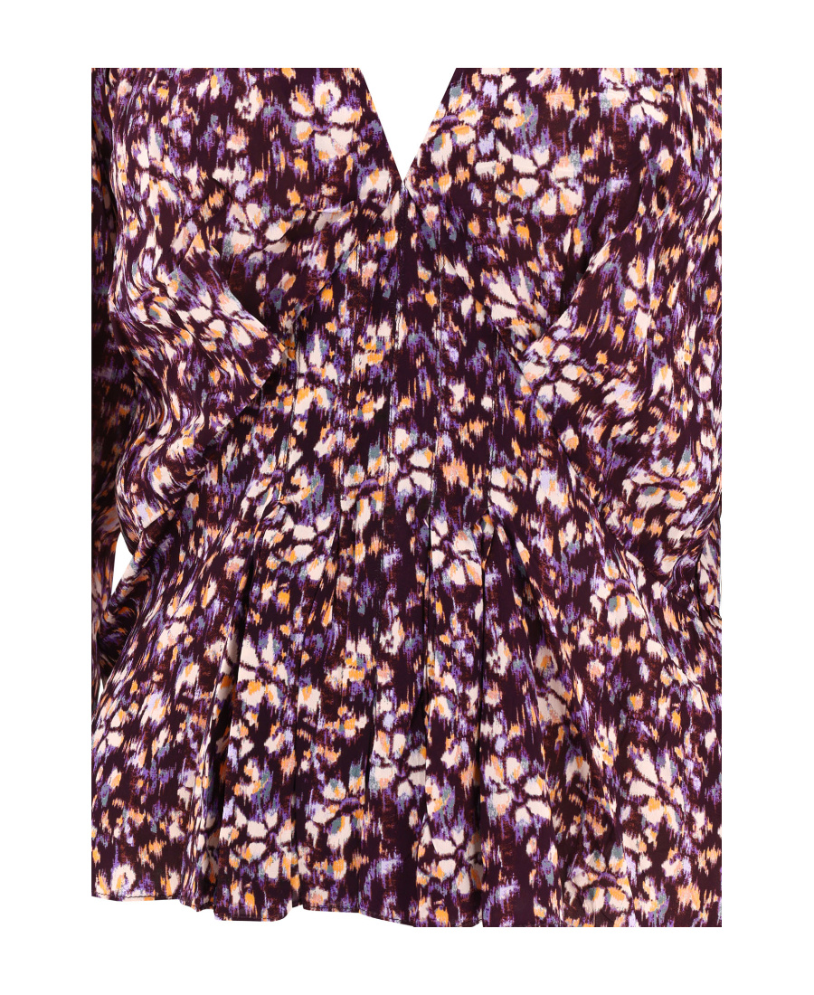 Isabel Marant Étoile Catchell Floral-print Blouse In Red