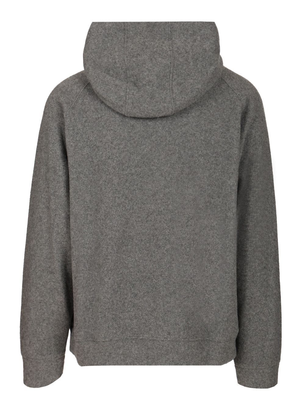 Giorgio Armani Hooded Knitted Sweatshirt In Gray