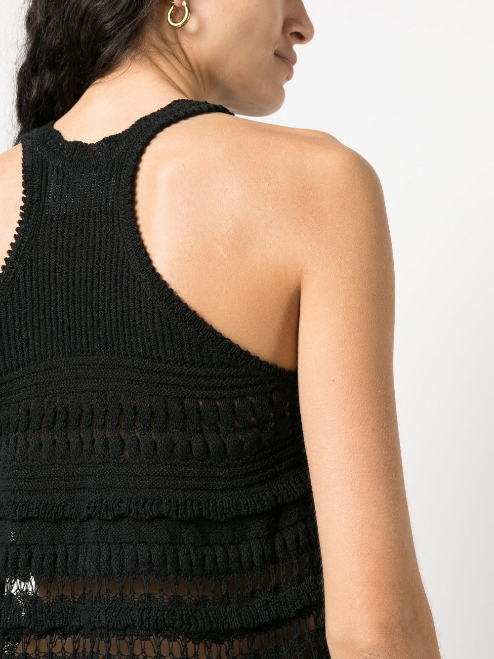 Isabel Marant Étoile Crochet Knit Sleeveless Top In Black