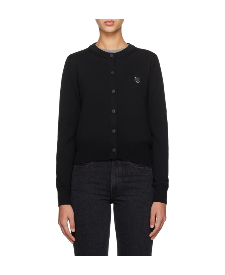 MAISON KITSUNÉ BOLD FOX WOOL CARDIGAN