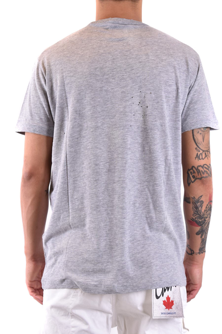 Dsquared2 Logo-print Distressed T-shirt In Gray