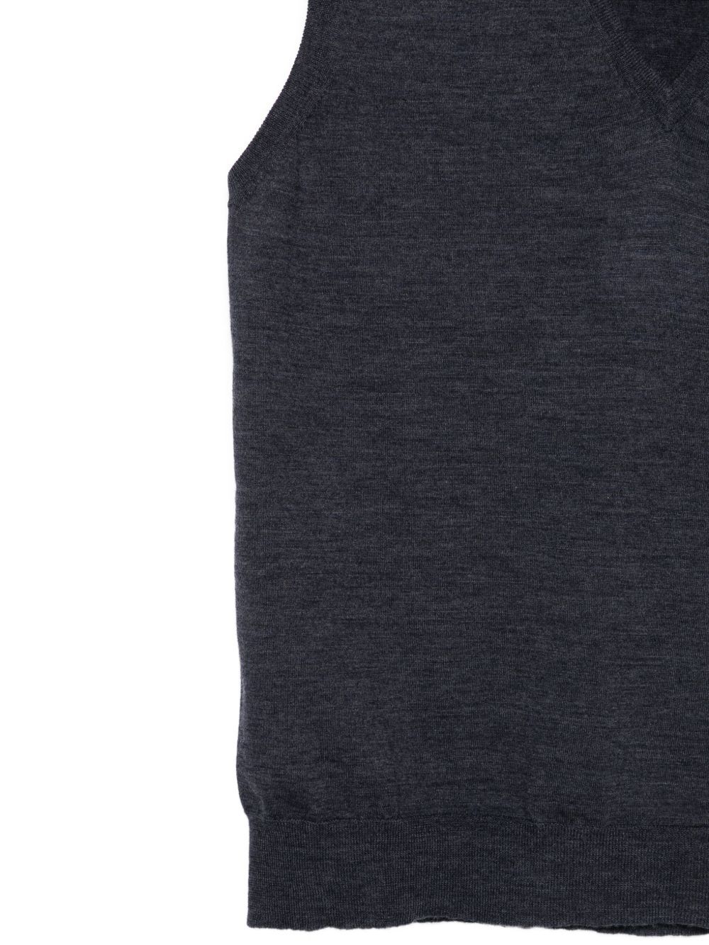 Maison Margiela V-neck Wool Vest In Black