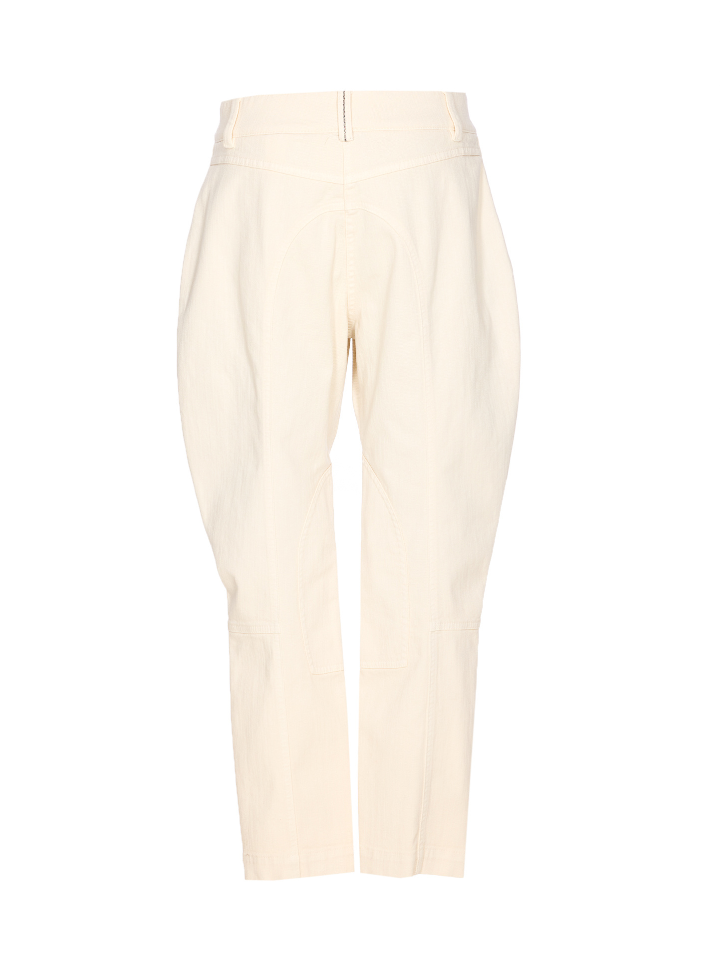 Brunello Cucinelli Casual Pants With Belt Loops In White