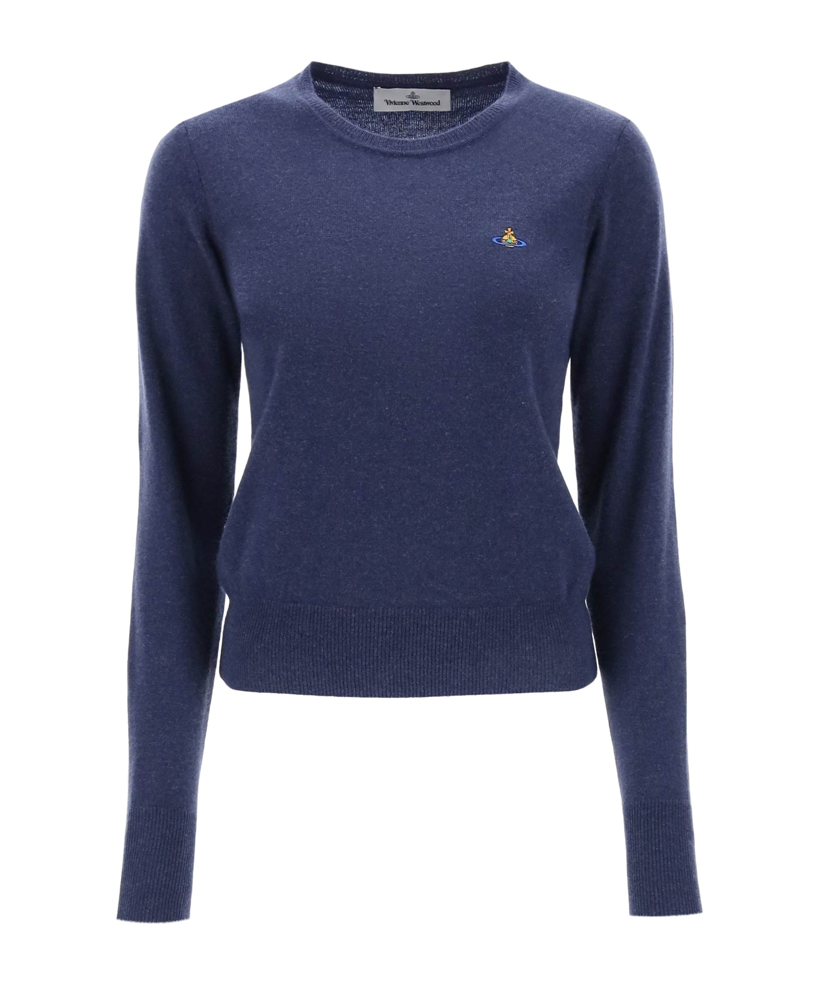 Vivienne Westwood Bea Cardigan With Logo Embroidery In Blue