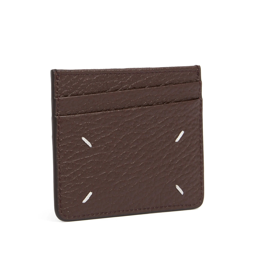 Maison Margiela Slim 6cc Cardholder In Brown