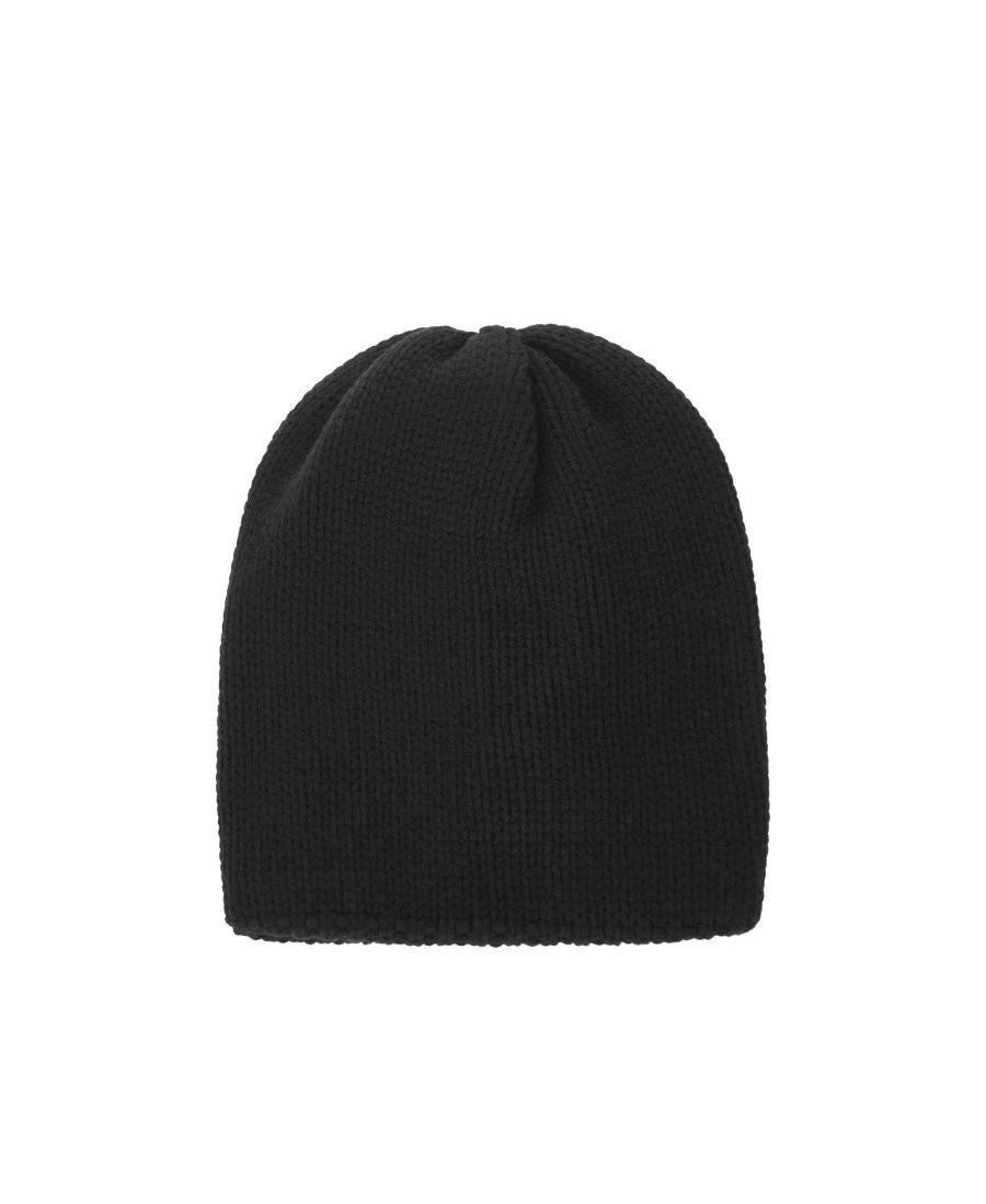 Moncler Logo-embroidered Virgin Wool Beanie In Black