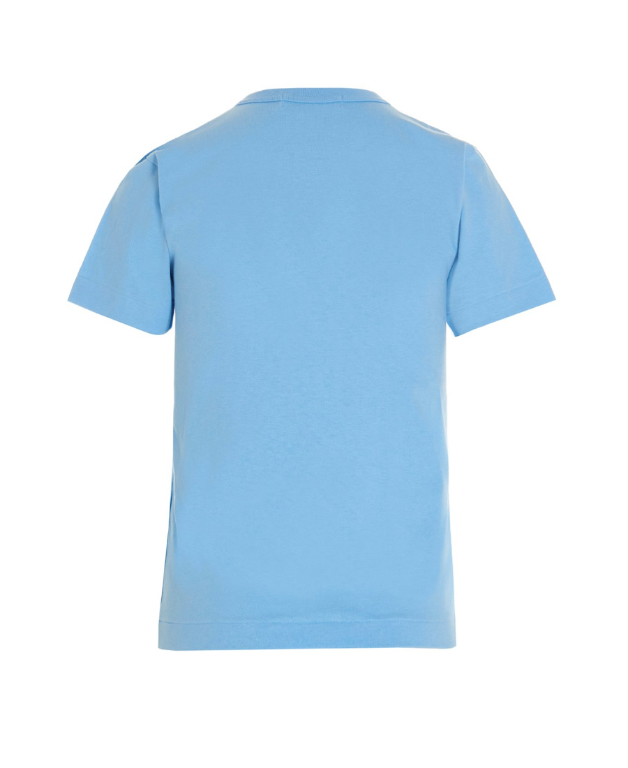 Comme Des Garçons Play Round-necked Cotton T-shirt In Red