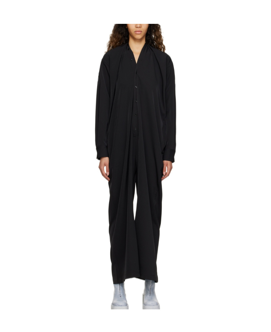Mm6 Maison Margiela Button-up Jumpsuit In Black
