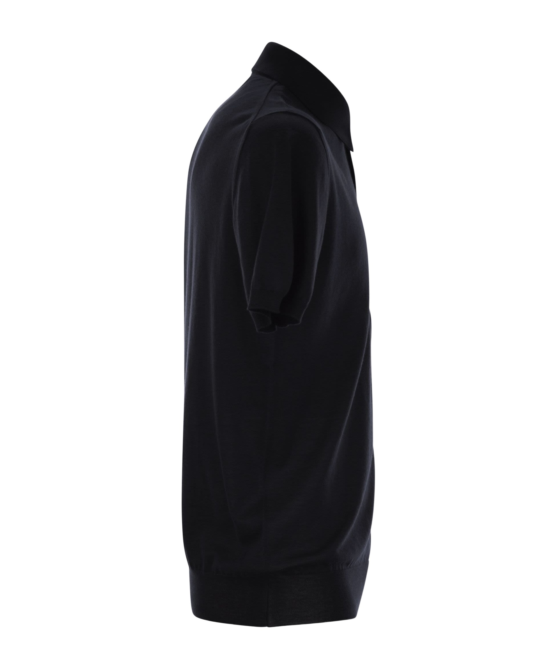 Shop Kiton Short-sleeved Polo Shirt In Black