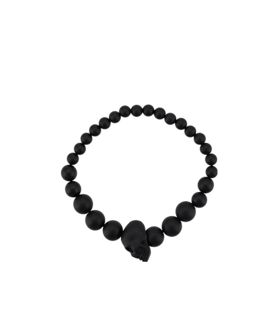 Alexander Mcqueen Alexandar Mcqueen Skull Ball Bracelet In Black