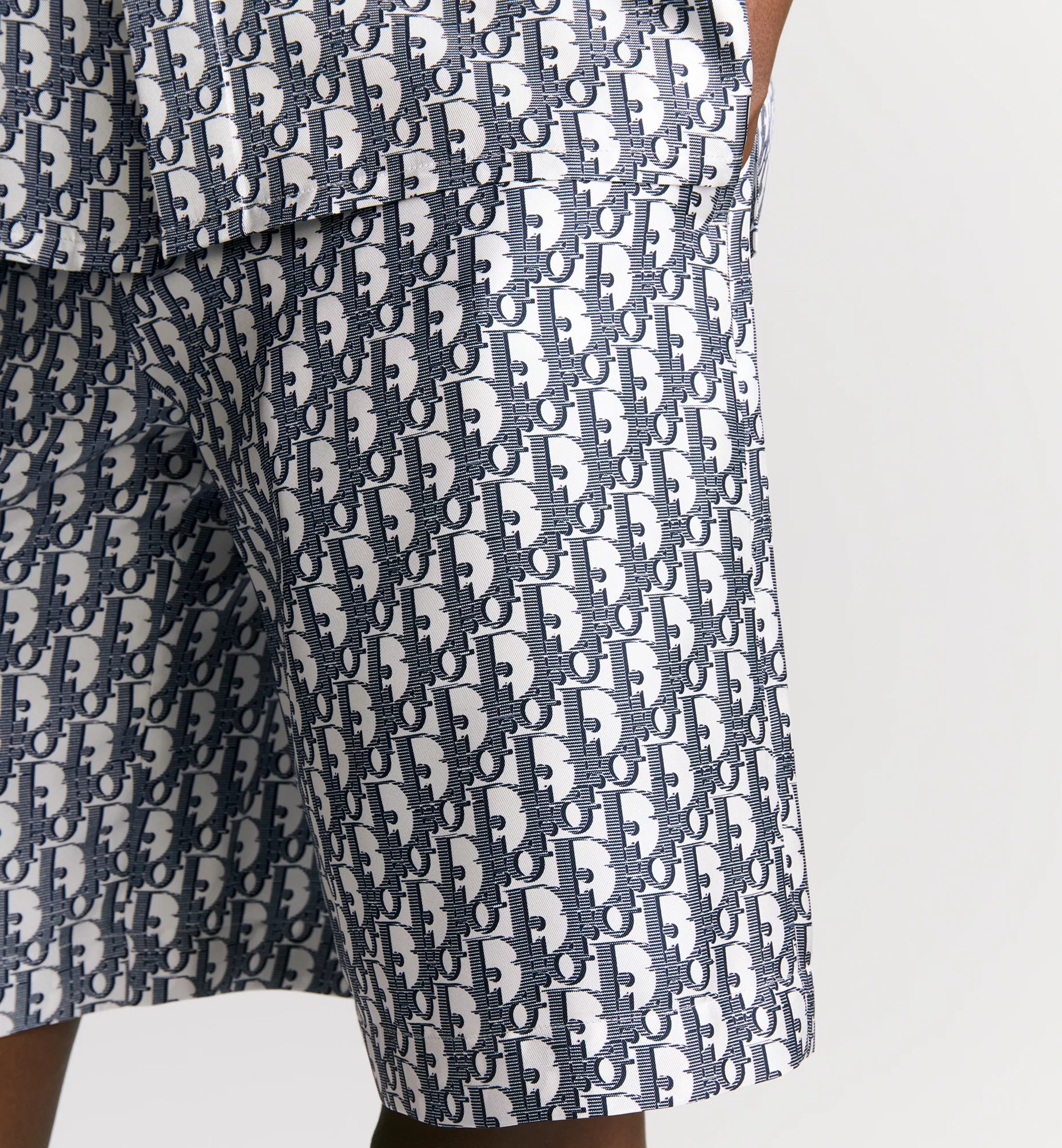 Dior Oblique Bermuda Shorts In Gray