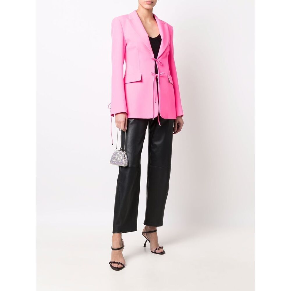BLUMARINE PEAK-LAPELS LACE-UP BLAZER