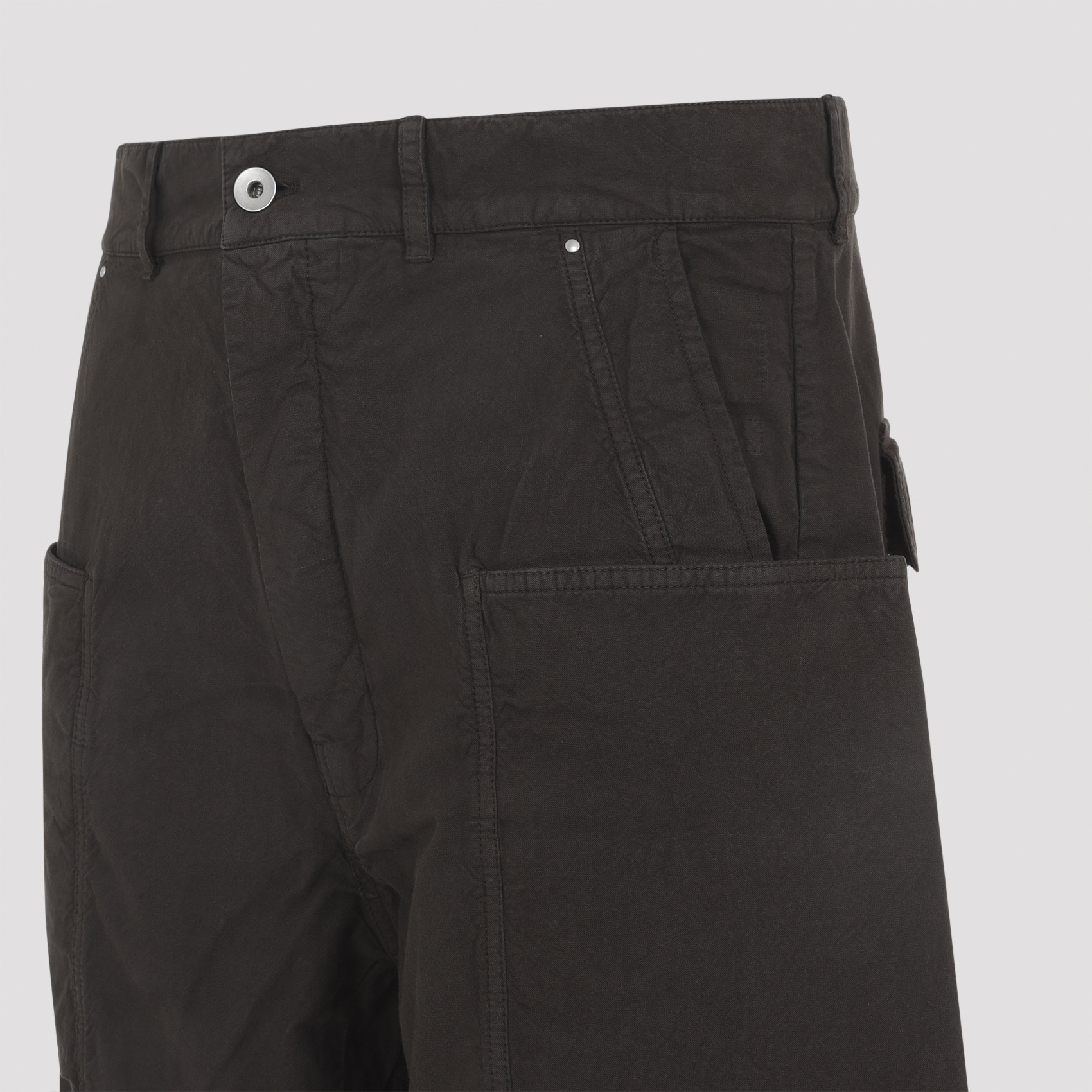 Rick Owens Drkshdw High Waist Wide Leg Cargo Trousers In Black