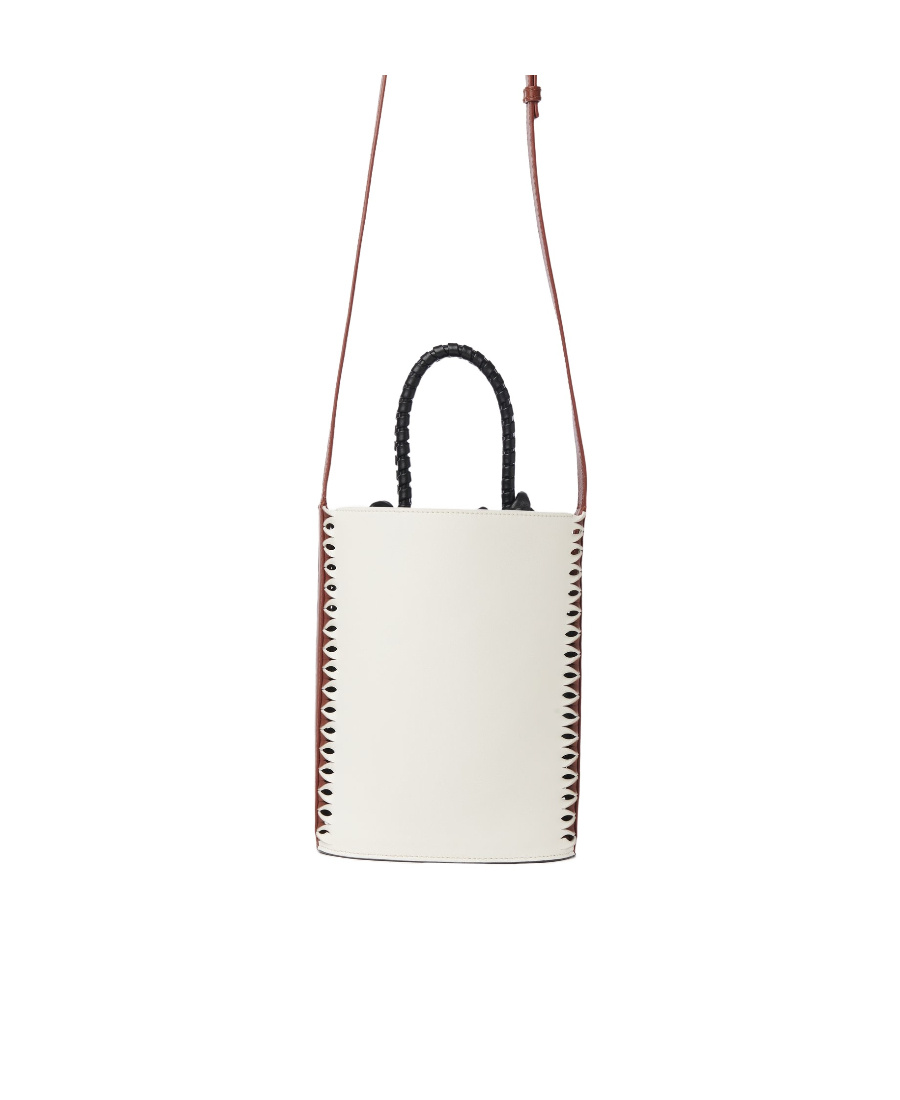Chloé Colour-block Leather Bucket-bag In Black