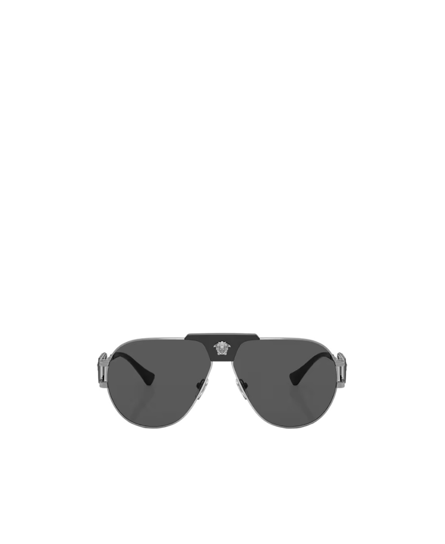 Versace Pilot-frame Tinted Sunglasses In Black