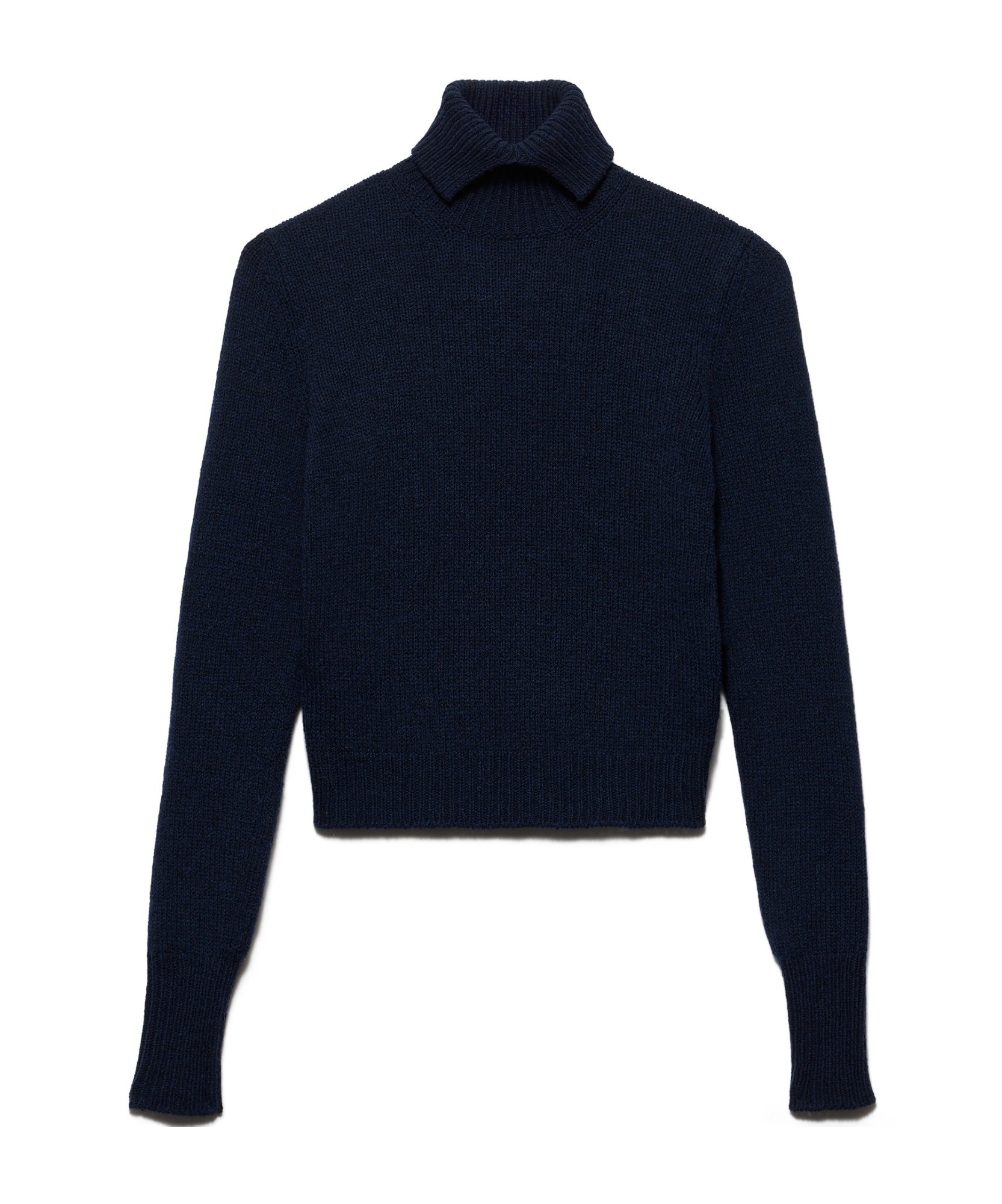 Prada Turtleneck Cashmere Sweater In Navy Blue