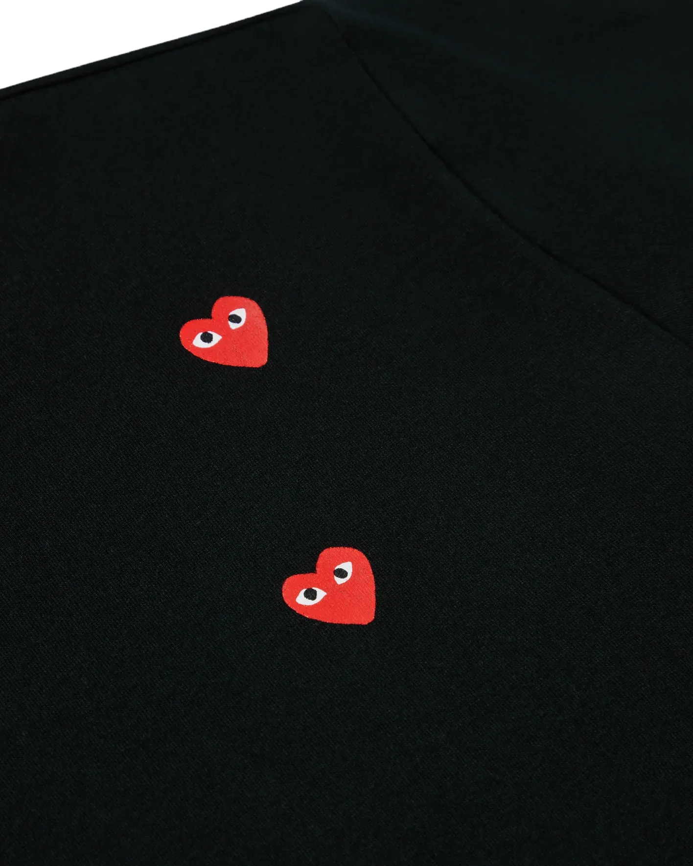 Comme Des Garçons Play Scattered Hearts Cotton T-shirt In Black