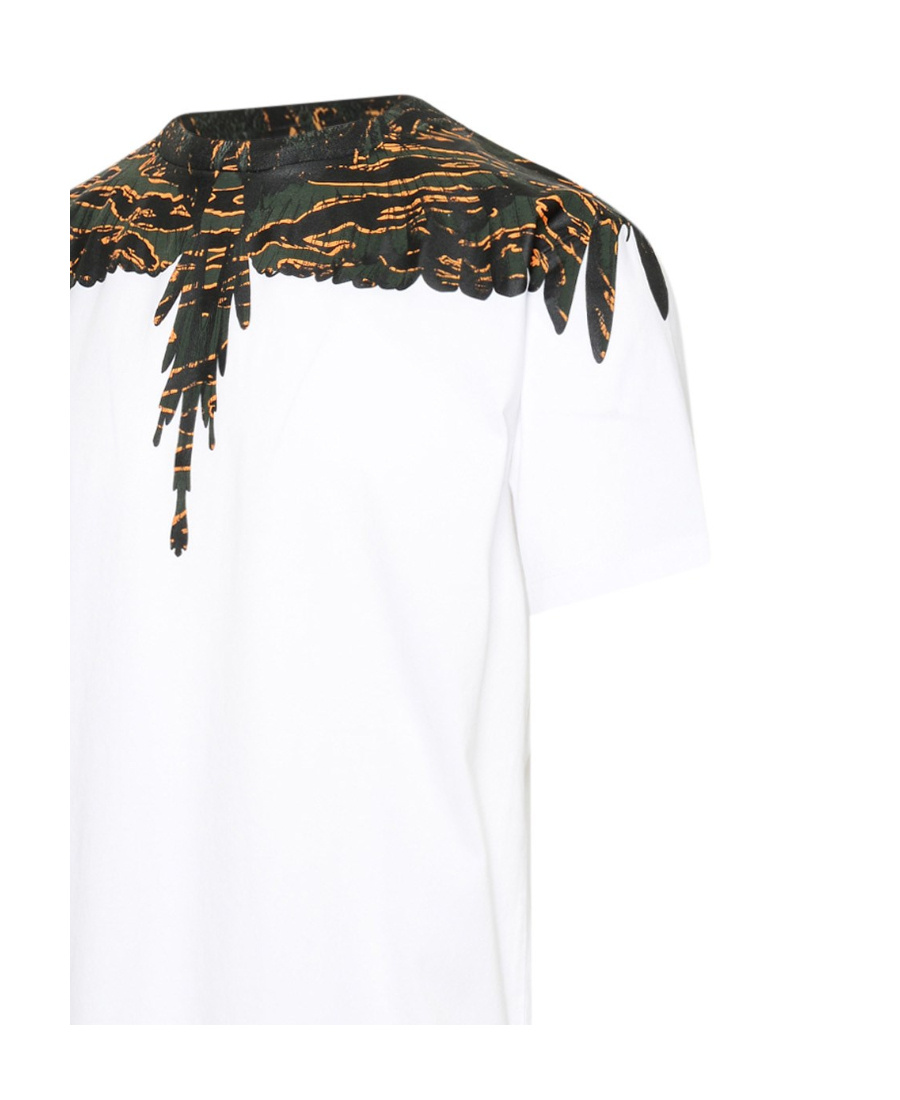 Marcelo Burlon County Of Milan Wings Camouflage-print T-shirt In Green