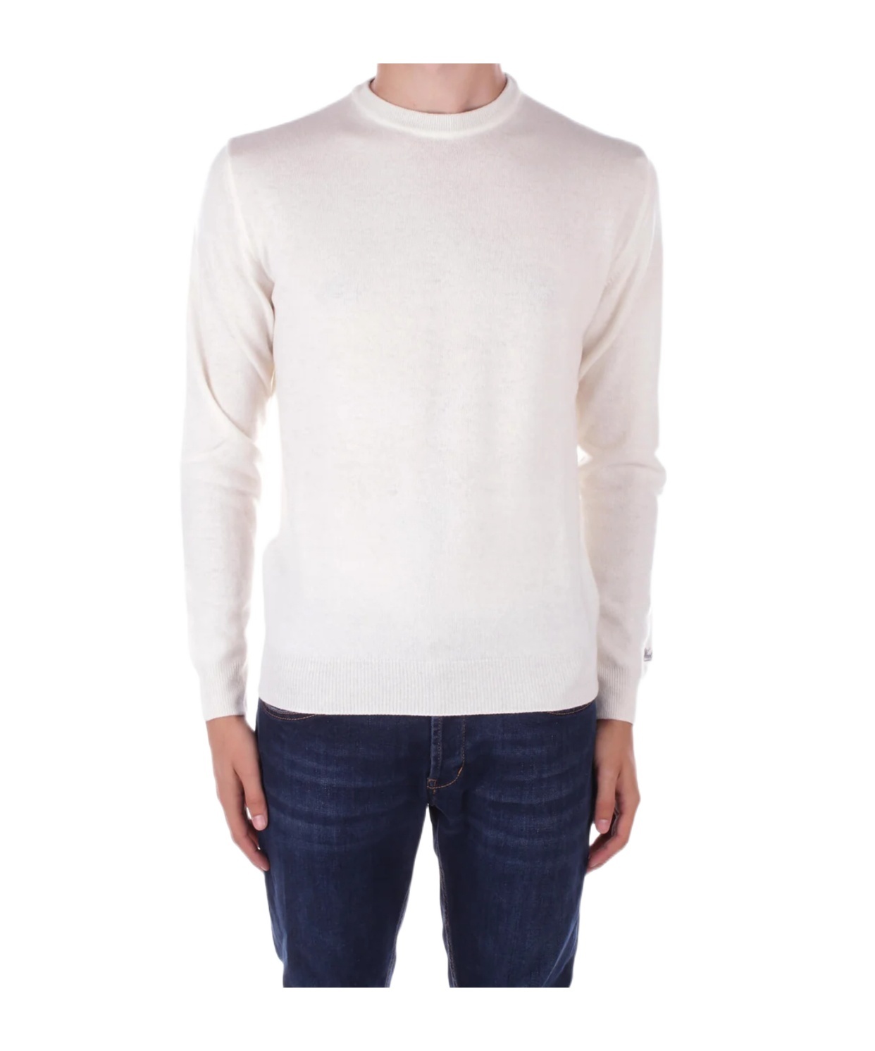 Woolrich Logo Embroidered Crewneck Jumper In Neutral