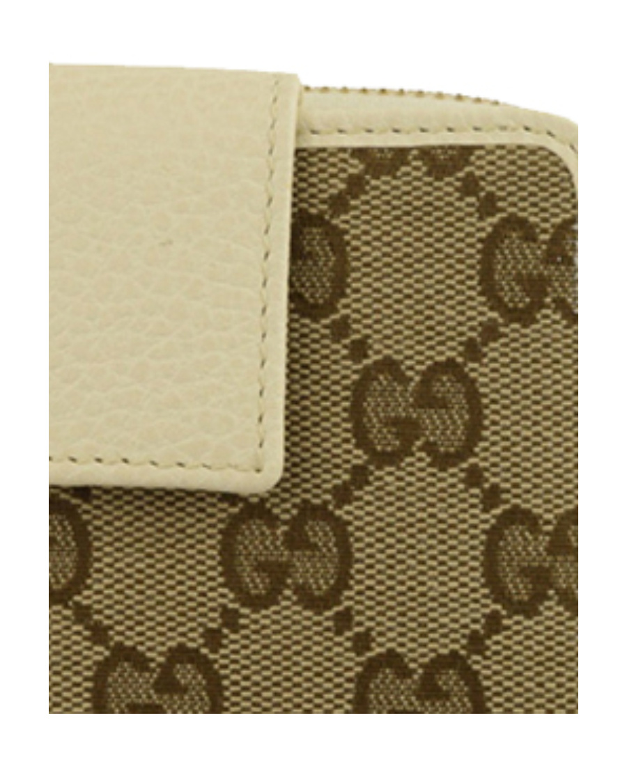 Gucci Logo Printed Wallet In Neutral