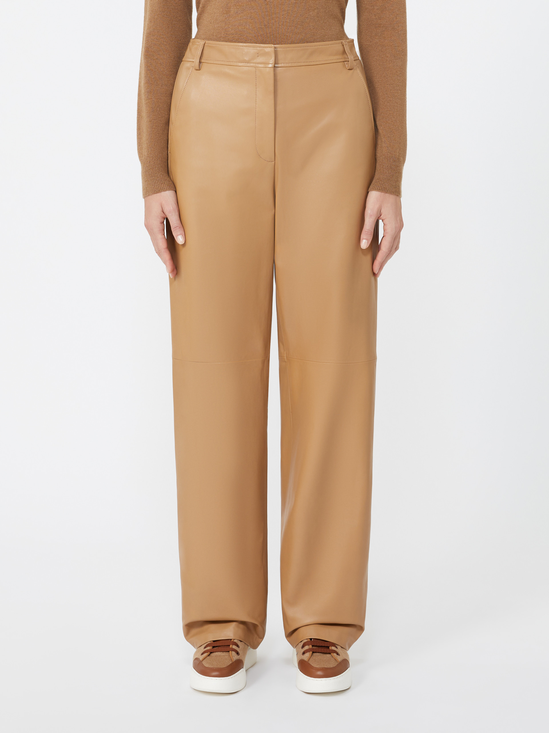 Max Mara Belt Loop Casual Pants In Brown